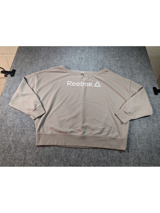 Reebok Tops - Reebok Women's Beige Oversized Pullover Sweatshirt XXXL